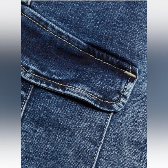 L’AGENCE Patton Skinny Cargo Jeans Solway Side Zip Mid Rise Moto Stretch - Picture 5 of 15